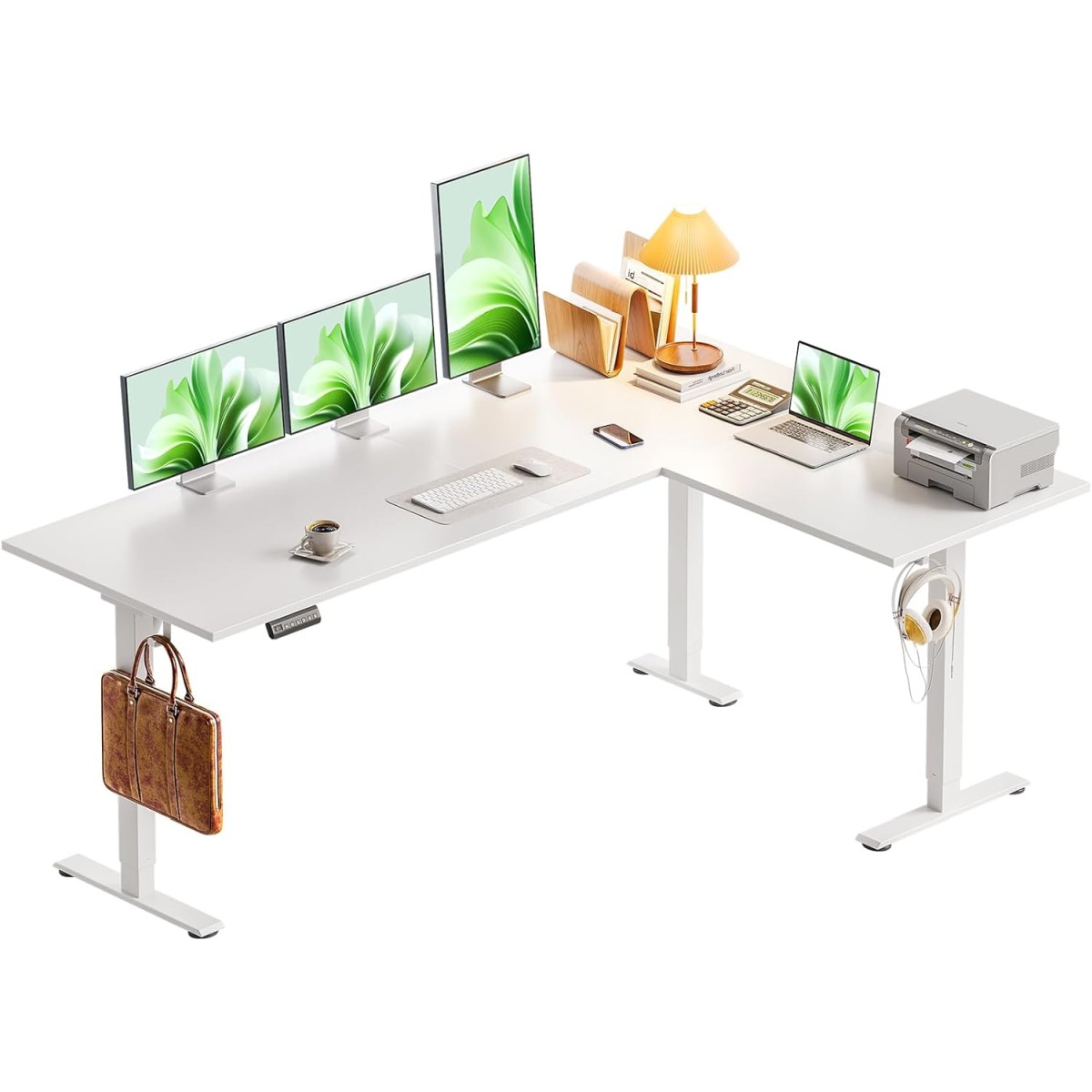 Casaottima 63-Inch Electric L-Shaped Standing Desk